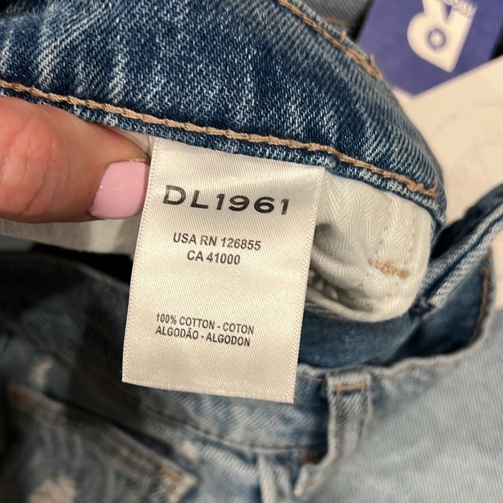 DL1961 | Hepburn High Rise Wide Leg Jeans in Slate size 28 NWT - Picture 8 of 16